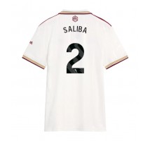 Arsenal William Saliba #2 Koszulka Trzecia damskie 2025-26 Krótki Rękaw